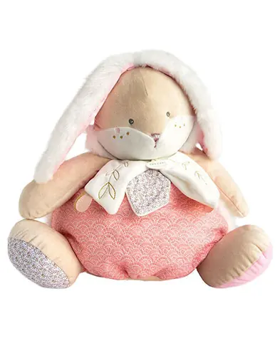 Doudou Růžový králíček s prostorem pro uložení pyžámka 38 cm / od 0 let