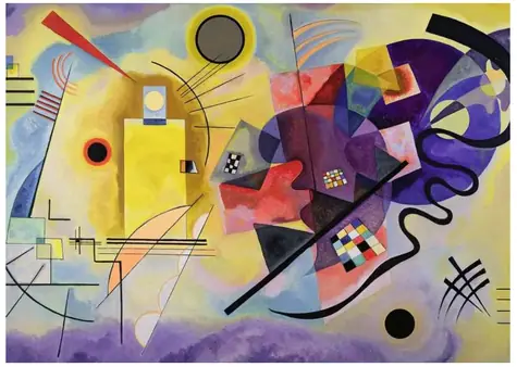 Ravensburger Wassily Kandinsky: Žlutá & červená & modrá / 1000 dílků / od 14 let