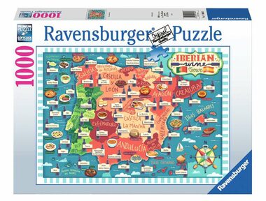 Ravensburger Mapa Iberie - vinné oblasti / 1000 dílků / od 14 let