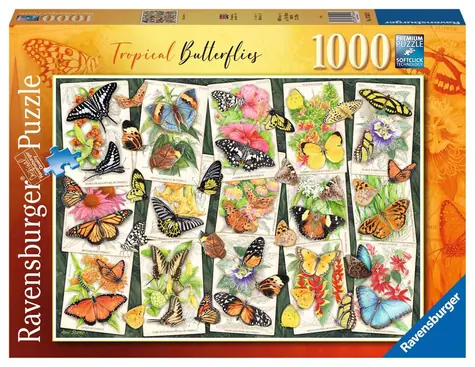 Ravensburger Tropičtí motýli / 1000 dílků / od 14 let