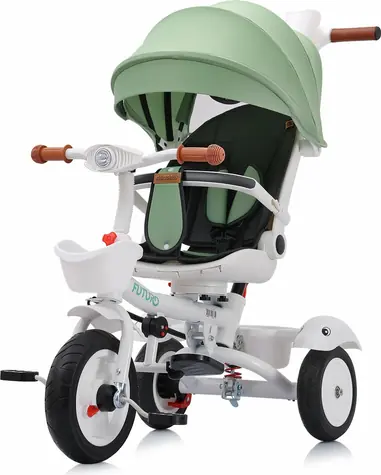 CHIPOLINO Tříkolka se stříškou Futuro 2v1 Green / od 1.5 roku / do 25 kg