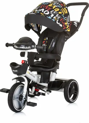 CHIPOLINO Tříkolka se stříškou Be Active 2v1 Love / od 1.5 roku / do 25 kg