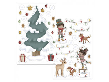 Little Dutch Samolepky na okno Vánoční stromeček / od 3 let