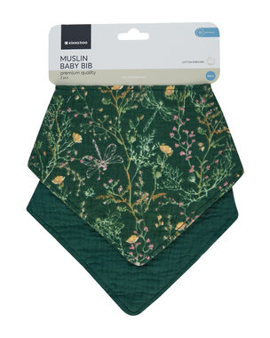 KikkaBoo Bryndáček bandana 2ks Secret Garden Green