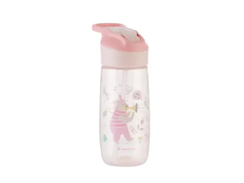 KikkaBoo Hrnek se silikonovým pítkem 450ml 12m+ Music Fest Pink / od 12 měsíců