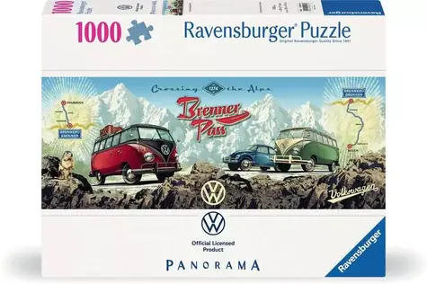 Ravensburger Přes Alpy s VW - Panorama / 1000 dílků / od 14 let
