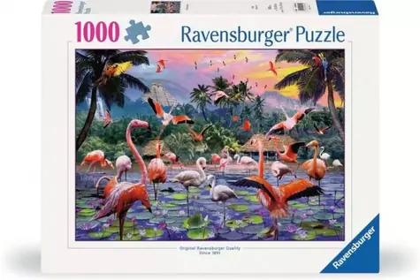Ravensburger Růžoví plameňáci / 1000 dílků / od 14 let