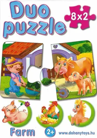 DOHÁNY Duo puzzle Na statku / 8x2 dílků / od 2 let