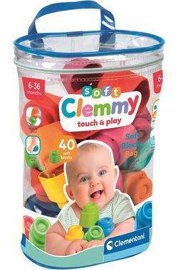 Clementoni Soft Clemmy 40 kostek v plastovém pytli / od 6 měsíců