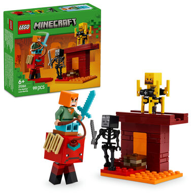 LEGO® Minecraft® 21266 Lávová bitva v Netheru / Počet dílků: 99 / od 6 let