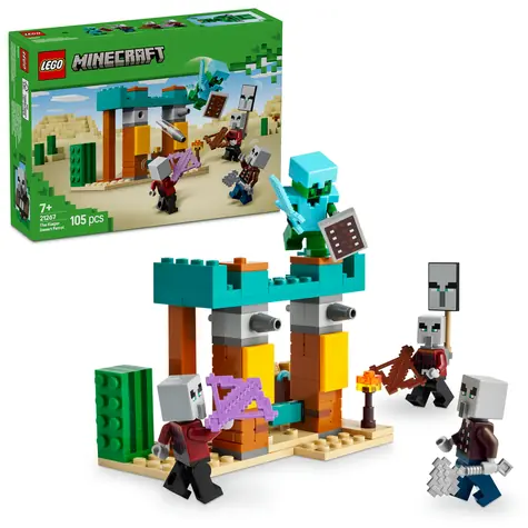 LEGO® Minecraft® 21267 Pouštní hlídka zákeřníků / Počet dílků: 105 / od 7 let