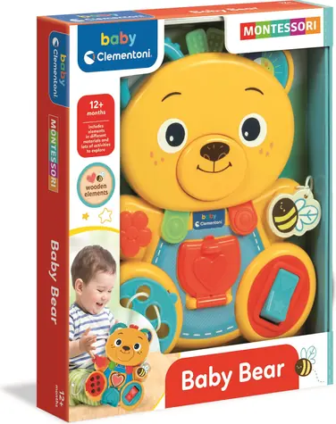 Clementoni Montessori - Didaktický medvídek / od 12 měsíců