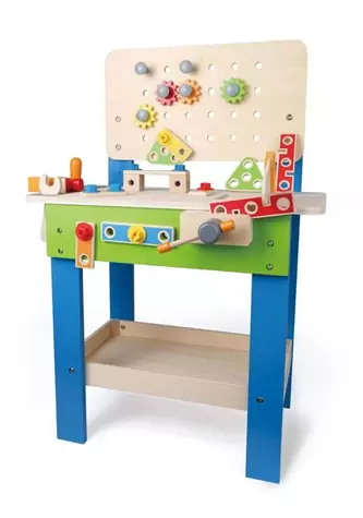 Hape Velký dřevěný ponk s nářadím / od 3 let