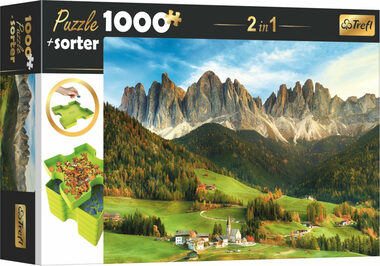 Trefl - Puzzle - 2v1 Dolomity, Itálie s třídičem / 1000 dílků / 68.3 x 48 cm / věk 12+