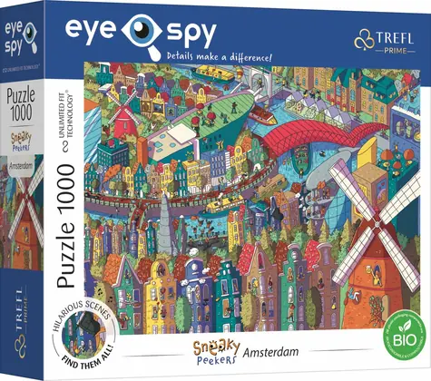 Trefl - Puzzle - UFT Eye-Spy Sneaky Peekers: Amsterdam / 1000 dílků / 68.3 x 48 cm / věk 12+