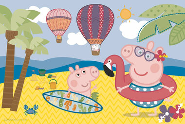 Trefl - Puzzle - Prasátko Peppa: Prázdniny MAXI / 24 dílků / 60 x 40 cm / věk 3+