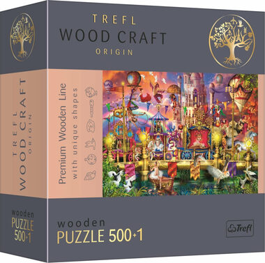 Trefl Wood Craft Origin - Puzzle - Kouzelný Svět / 501 dílků / 37.5 x 25.4 cm / věk 14+