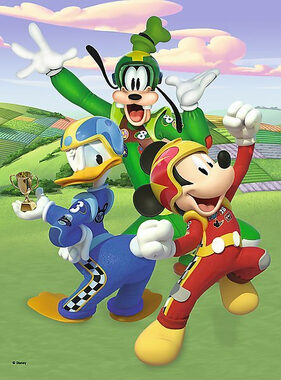 Trefl - Puzzle - Mickey Mouse: Závodníci / 20 dílků / 22 x 16 cm / věk 3+