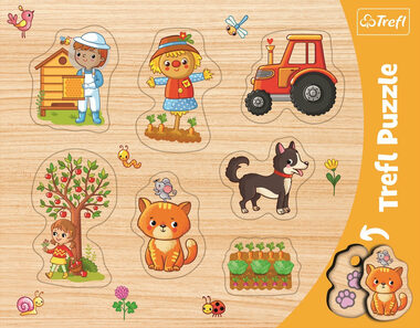 Trefl - Puzzle - Vkládačka: Farma / 37 x 29 cm / věk 3+
