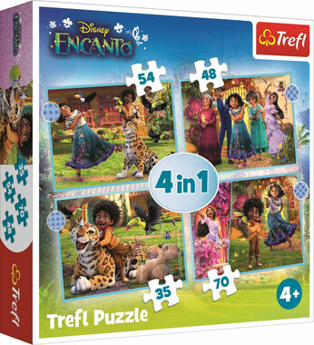 Trefl - Puzzle - Encanto 4v1 / 35|48|54|70 / 28.5 x 20x5 cm / věk 4+