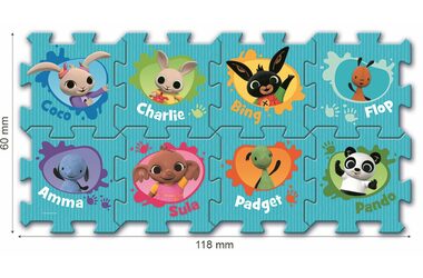 Trefl - Puzzle - Pěnové puzzle Bing / 117 x 60 cm / 28.5 x 28.5 cm / věk 2+