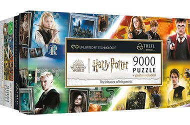Trefl - Puzzle - UFT Harry Potter: Bradavické koleje / 9000 dílků / 198.6 x 92.8 cm / věk 12+