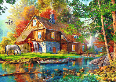 Trefl - Puzzle - Mlýn u řeky / 500 dílků / 48 x 34 cm / věk 10+