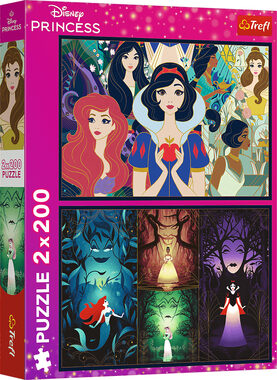 Trefl - Puzzle - Disney princezny: Začarované krásky / 2x 200 dílků / 41 x 27.5 cm / věk 3+ 