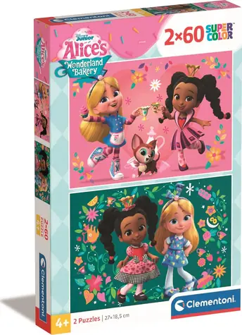 Clementoni PUZZLE Alenčina pekárna v říši divů / 2x60 dílků / od 5 let