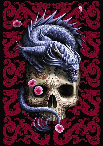 Trefl - Puzzle - Premium Plus Fantasy Collection: Orientální drak / 1000 dílků / 48 x 68.3 cm / věk 12+