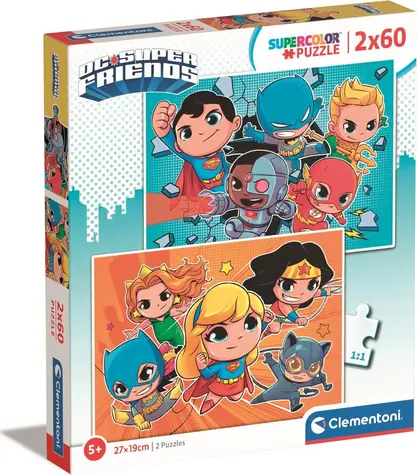 Clementoni PUZZLE DC Super Friends / 2x60 dílků / od 5 let