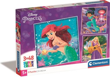 Clementoni PUZZLE Disney princezny / 3x48 dílků /  od 5 let