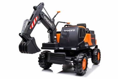 Eljet Dětský elektrický bagr Volvo oranžová / 70W / rychlost 3-8km/h / nosnost 35kg