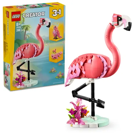 LEGO® Creator 3 v 1 31170 Divoká zvířata: Růžový plameňák / Počet dílků: 288 / od 8 let