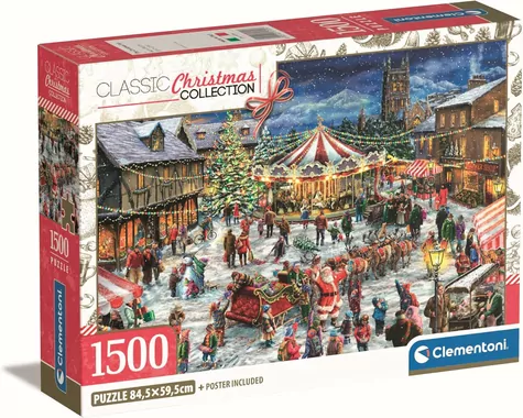 Clementoni PUZZLE Vánoční trhy / 1500 dílků / od 10 let