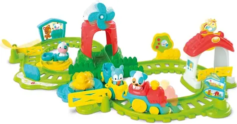 Clementoni BABY Interaktivní hrací sada vláček na farmě se zvuky / od 12 měsíců