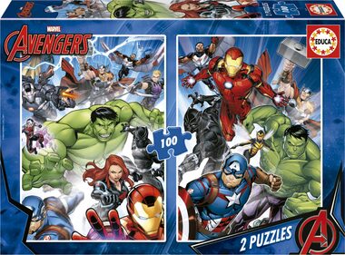 EDUCA Puzzle Avengers / 2x100 dílků / od 6 let