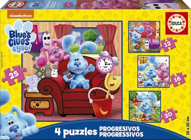 EDUCA Puzzle Blue's Clues 4v1 / (12 & 16 & 20 & 25 dílků) / od 3 let 