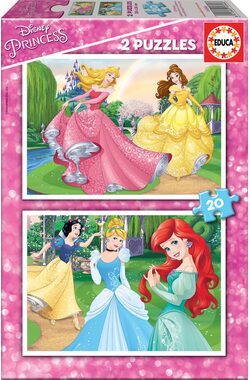 EDUCA Puzzle Disney princezny / 2x20 dílků / od 3 let 