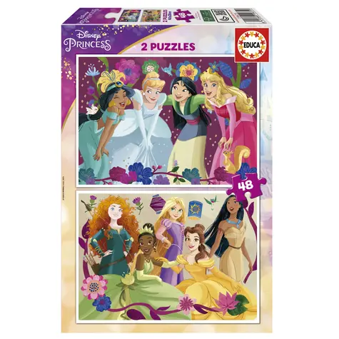 EDUCA Puzzle Disney princezny / 2x48 dílků / od 4 let 