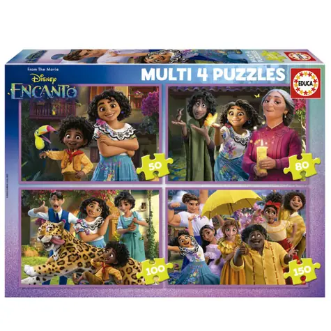 EDUCA Puzzle Encanto 4v1 (50 & 80 & 100 & 150 dílků) / od 5 let