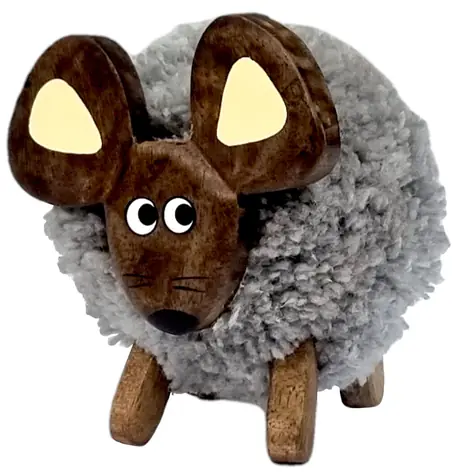 2Kids Toys Dřevěná figurka XL pompon Myš