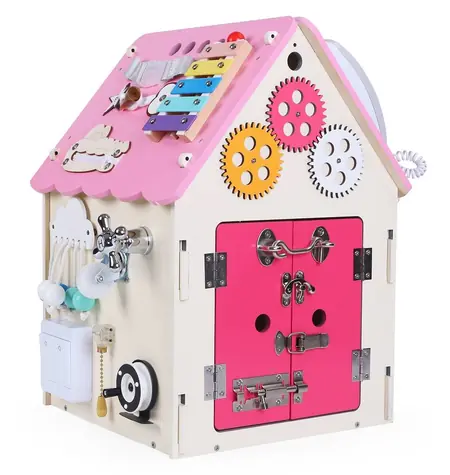 2Kids Toys Activity board Domeček růžový / od 3 let