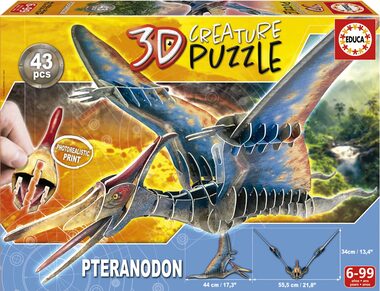 EDUCA 3D puzzle Pteranodon / 43 dílků / od 6 let 
