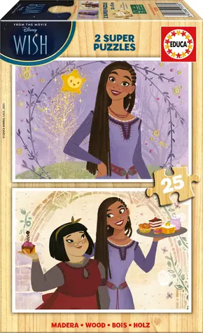 EDUCA Dřevěné puzzle Přání / 2x25 dílků / od 3 let 