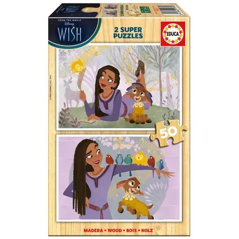 EDUCA Dřevěné puzzle Přání / 2x50 dílků / od 4 let