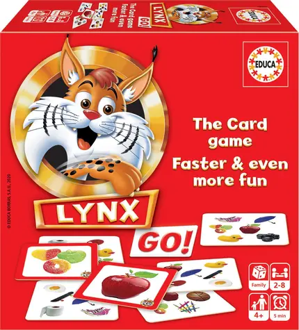 EDUCA Karetní hra Lynx Go! 6v1 / 70 dílků / od 6 let