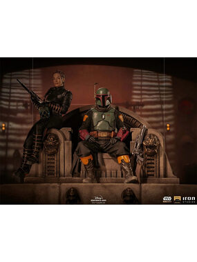Iron Studios Boba Fett and Fennec Shand on Throne Deluxe - The Mandalorian - Art Scale 1/10