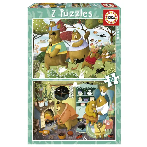 EDUCA Puzzle Lesní příběhy / 2x20 dílků / od 3 let