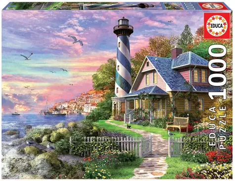 EDUCA Puzzle Maják v zátoce Rock Bay / 1000 dílků / od 14 let